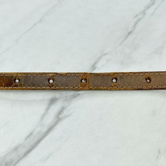 The Great New York Belt Co Brown Vintage Barrel Braided Leather Belt Size Small - Picture 6 of 9